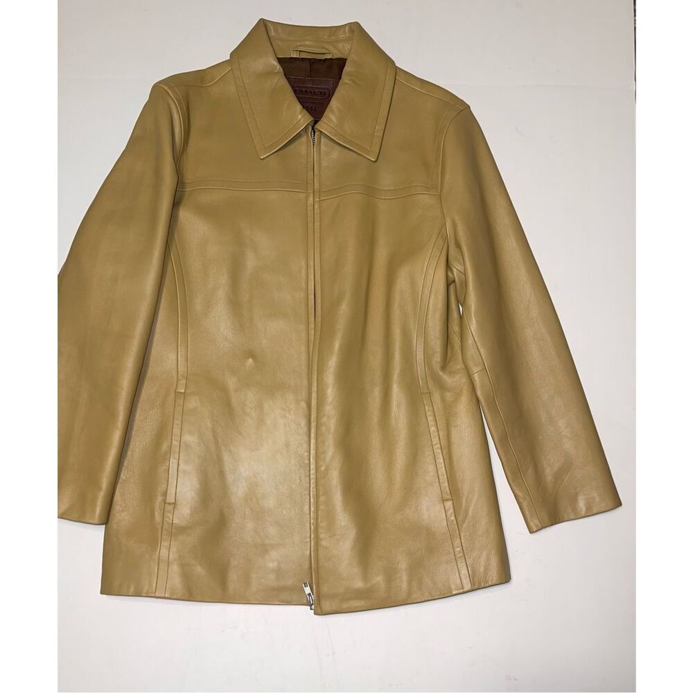 Coach Tan Leather Jacket